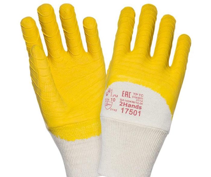 Перчатки ХБ с латексным покрытием "TZ-6 Ultra Soft"